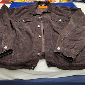 Black Levi's corduroy trucker jacket